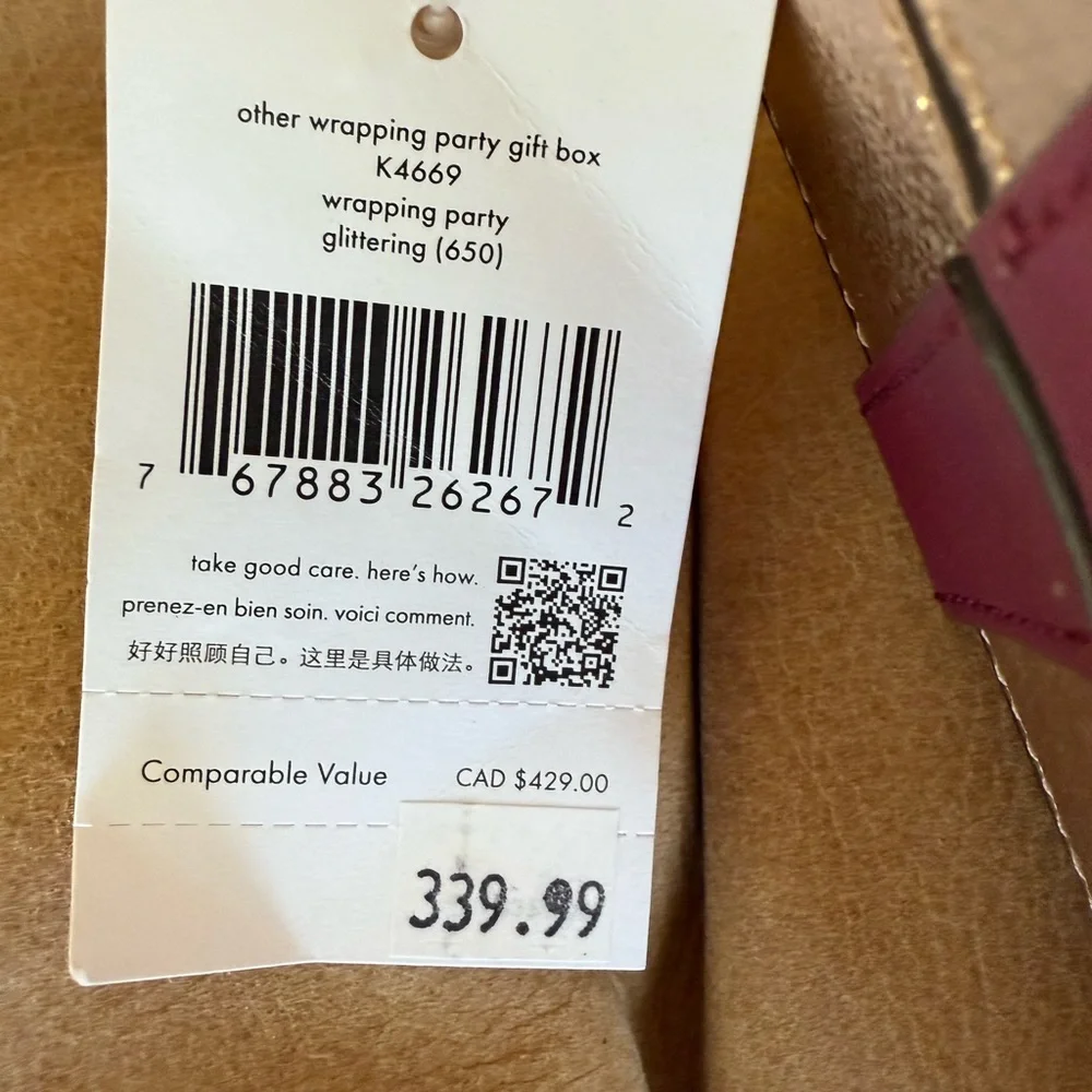Kate Spade Elegant Rose Gold and Burgundy Handbag NWT - Picture 5 of 5